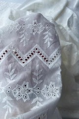Cotton Embroidered Cutwork Eyelet Lace Fabric Floral Dress Wedding Kids Craft