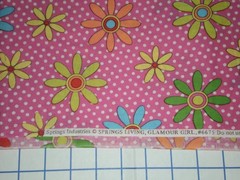 Springs Glamour Girl 6675 Pink Polka Dots Fabric 2.61 Yards Floral cotton quilt