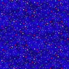 Timeless Treasures Sundance Multicolor Dots on Royal Blue Fabric by the Yard