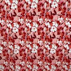 Fabulous New Red Floral Stretch Fabric 4.33 yds Apparel Swimwear Excellent