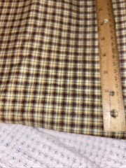 Debbie Mumm Halloween Plaid Gold Black Wine Fabric 1 Yard Quilt Sew Craft