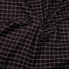 High End Woven Plaid, Red, White & Blue on Black, Classy! Cotton, Per 1/2 Yd
