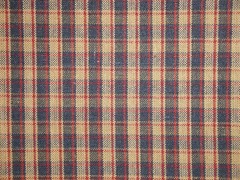 Navy Blue Red Plaid Homespun Sewing Quilt Home Decor Apparel Americana Fabric