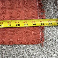Cotton Quilted Fabric Thick Pillow Designer Fabric Clay Red Arts Crafts 51 x 55