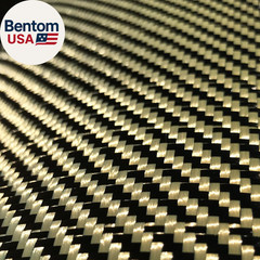 10 Pcs 1M Wide (39.8 In) Carbon Fiber Aramid Fabric – Yellow – 3K – 240G/Meter –