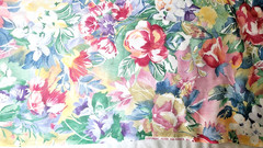 Vintage Peter Pan Inc. Fabric Semi Sheer Voile Floral 3 1/2 Yards Flowers