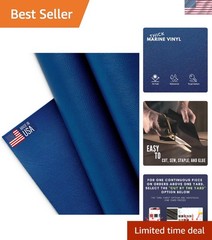 Marine Vinyl Fabric – Durable Outdoor Upholstery in Blue, 1 Yard Cut 36″x54″
