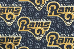 St Louis Rams Cotton Fabric 39” x 39” NFL OOP HTF Fabric Traditions Blue Gold