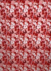 Fabulous New Red Floral Stretch Fabric 4.33 yds Apparel Swimwear Excellent