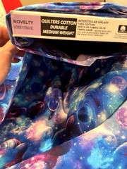 Galaxy Space Fabric 4 Yds 3in 1 pc 44” Wide Quilters Cotton 100% Cotton