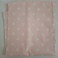 Fabric Remnant Material 24×90″ Cut Stains Fade Peach Pink Polka Dot Distressed