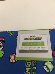 BRAND NEW NINTENDO SUPER MARIO RETRO COTTON TOSS FABRIC FAT QUARTER 18″ X22″