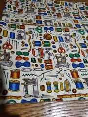 Hoffman International Needless & Pins Sewing Notions Quilting Cotton Fabric 1 YD