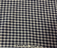 Vtg Centennial Favorites Navy Checked Fabric Judie Rothermel Marcus Brothers BTY