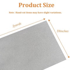 59″ x 2 Yard Silver Thermal Heat-Resistant Fabric by The Yard, Insulated Scorch