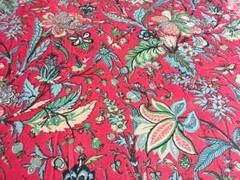 25 Yard Indian Hand Block Print Fabric Flower Print Natural Cotton Crafts Fabric