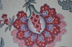 9 YARDS MEDIUM WEIGHT VINTAGE JACOBEAN / 100% COTTON / WHITE PRINTED BACKGROUND