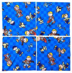 Fabric Squares – Bob the Builder and Construction 6.5 x 6.5 and Strips 54″ x 5″