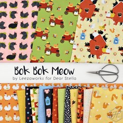 Bok Bok Meow Half Yard Bundle by Hawthorne Supply Co
