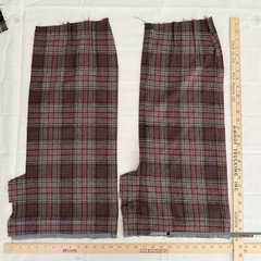 Vtg Pendleton Wool Deconstructed Skirt Remnants Tartan Plaid Gray Red Black