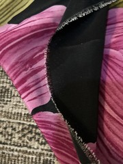 Harriet Sawyer For Euro American Text Corp Fabric Black Pink Lilly 161x 116”