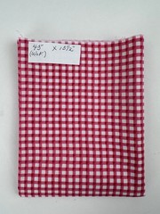 Dark Red Themed Printed Cotton Fabric for Crafts or Quilting