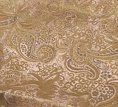 Blush GOLD Paisley Metallic Brocade Fabric 60” Width Sold By The Yard