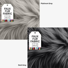 FabricLA Shaggy Faux Fake Fur Fluffy Fabric by the yard | Artificial Art & Craft