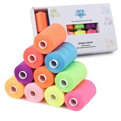Simthread All Purpose Sewing Thread, 10 Spool Assorted rainbow color series