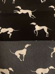 Greyhound Printed Cadina Silk Fabric For Clothing