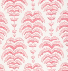 BRUNSCHWIG & FILS FABRIC ‘PONCHETTE PRINT – PINK’ 6.2 METRES Linen Blend