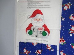 “SPORTY SANTA SHORTS” & SHIRT APPLIQUE FABRIC PANEL Cut and Sew CRANSTON NEW