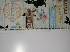 Hobby Lobby Design #B91-FTF-P07 Easter/Bunny/Flowers 1 Yard + 20″ x 45″ NEW