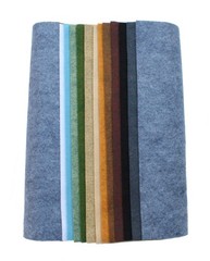 Wool Felt Blend, Merino Wool and Rayon, All Natural fibers, 9×12 inch, 12 She…