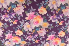 2.0 Yards Timeless Treasures Fabric Quilter’s Garden Eaton Purple Pink Flowers