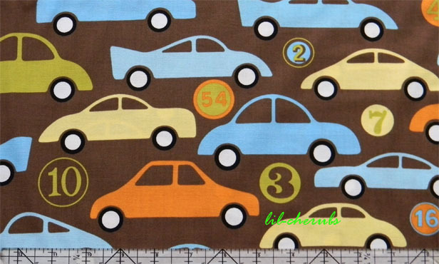 Alexander Henry Bumper 2 Bumper Cars Brown Fabric BHY