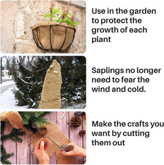 Burlap Fabric Roll – Garden Burlap Fabric Roll 40″ X 13 Feet Natural Burlap