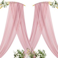 Dusty Rose Wedding Arch Draping Fabric 1 Panel 29″ x 6.6 Yards Extra Long