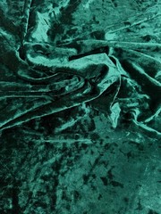 Samantha DARK HUNTER GREEN Polyester Stretch Crushed Velvet Fabric by the Yard