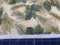 Hoffman Cotton Fabric Indian Summer Green Leaves Pine Needles Gold Yellow BTY
