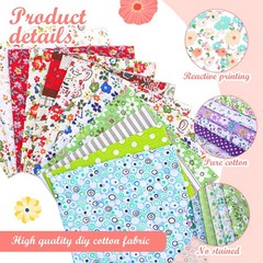 100 Pieces 10 x 10 Inches Cotton Fabric Squares, Precut Quilting Fabric Bundl…