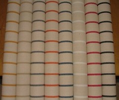 French Grain Sack Stripe Cotton Linen Look Curtain Upholstery Cushion Fabric