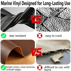 Marine Vinyl Faux Leather: 54″ x 36″ Black Upholstery Vinyl