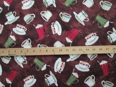 COFFEE CUPS DRINKS SPECIALTY CAFE WHIPPED CREAM COTTON FABRIC BTHY