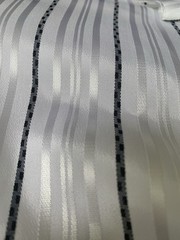 2.5 Yards Vintage Stripes Cotton ? Fabric 45” X 72” Striped White White Shiny