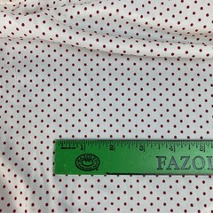 2 yds 10″ x 46” + more Vintage Polka Dot Red White Silky Soft Synthetic Fabric
