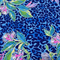 LILLY PULITZER Cotton Poplin Fabric Formentera Turquoise Hot On The Spot 36″X57″