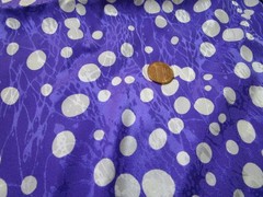 100 % SILK Violet & White Fabric 3.5yards x 45”wide From Britex in San Francisco