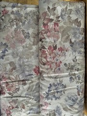 VTG Pastel Rose Pink Damask Tapestry Fabric 9.9 Yd Lot Textured Sheen Floral