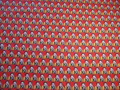 Post Malone singer Images on red 100% Cotton Fabric by the 1/4 Yard : 9″ x 57″